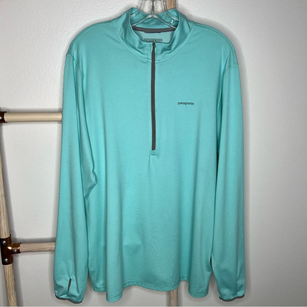 Men’s Patagonia Large Blue Long Sleeve Shirt Half Zip